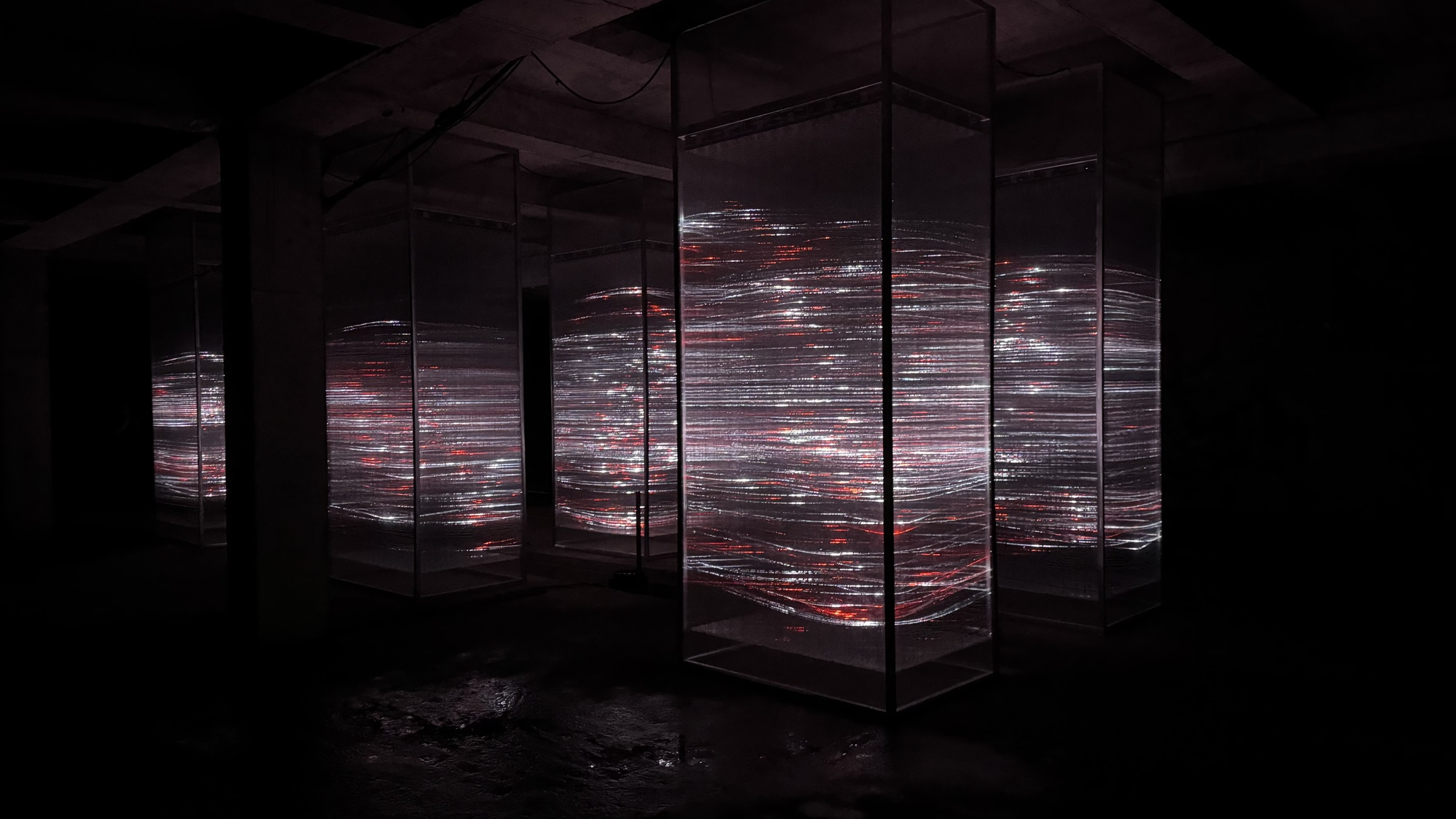 REFRACTION — the installation in red light